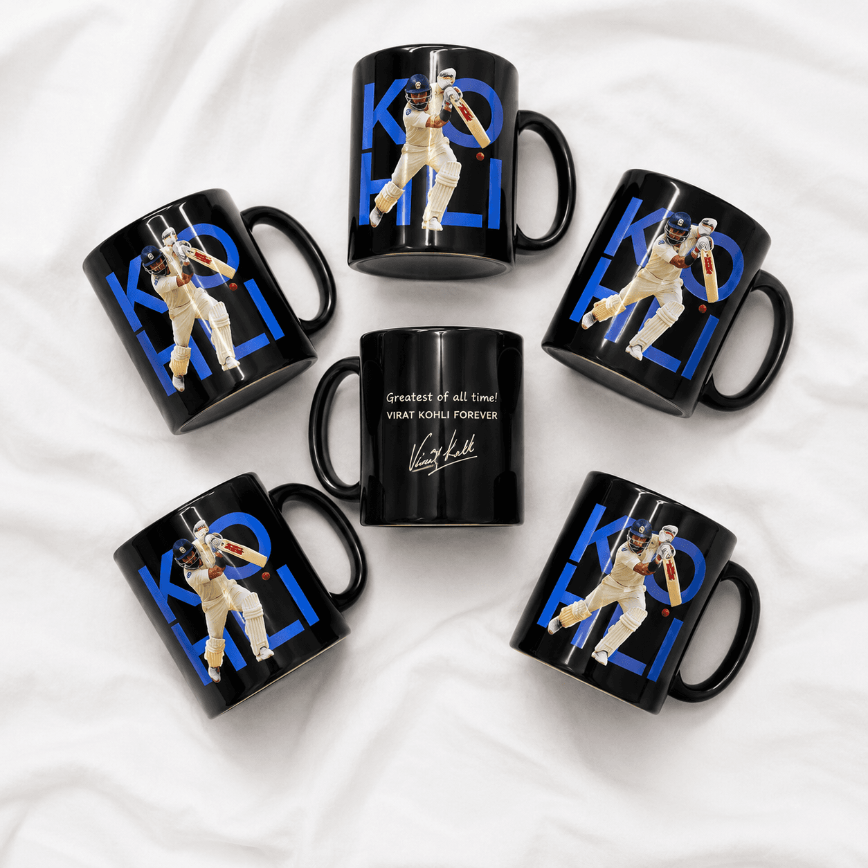 Virat Kohli Printed Black Ceramic Mug | Customized Cricket Coffee Mug | Gift for Fans - Thumbnail 3