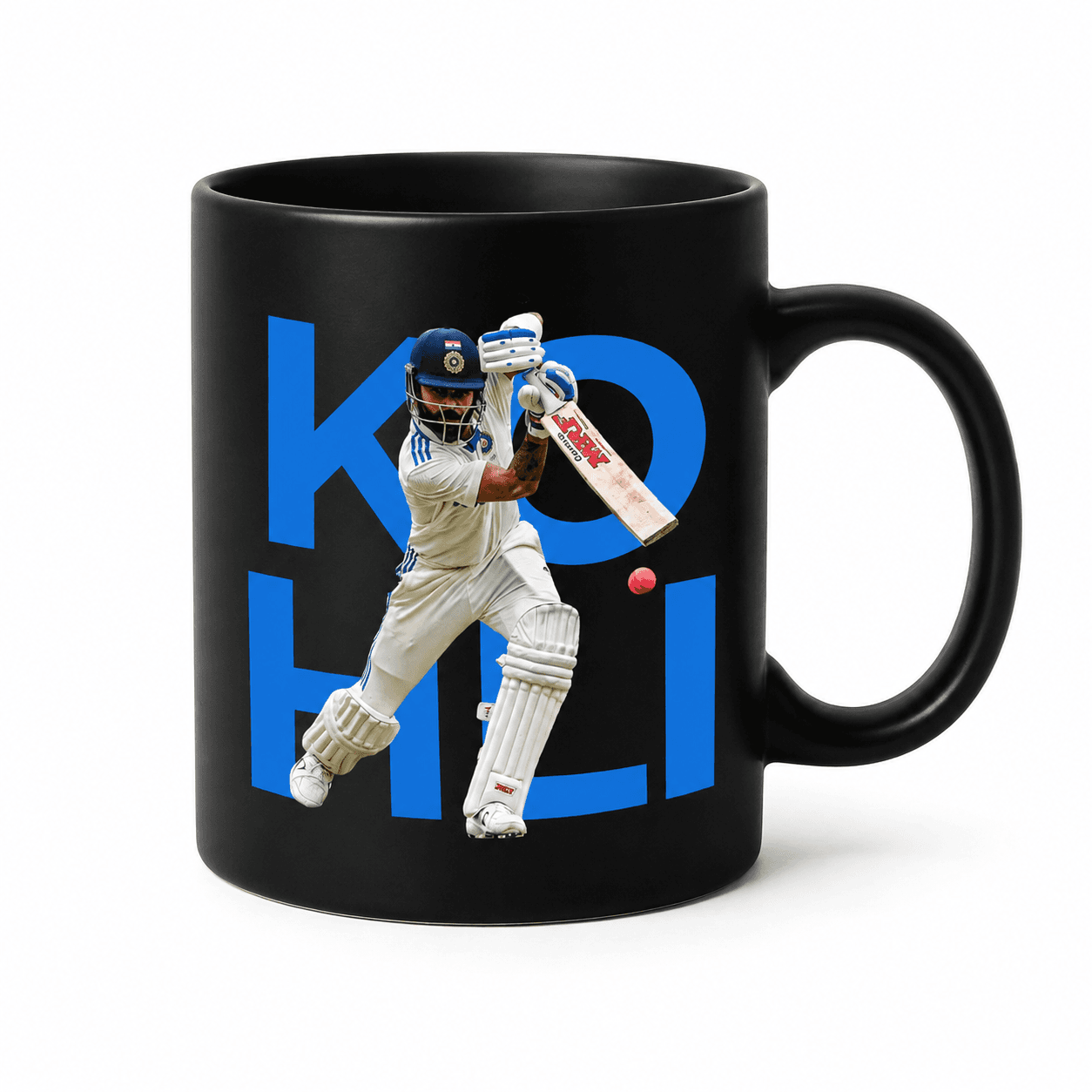 Virat Kohli Printed Black Ceramic Mug | Customized Cricket Coffee Mug | Gift for Fans - Image 1